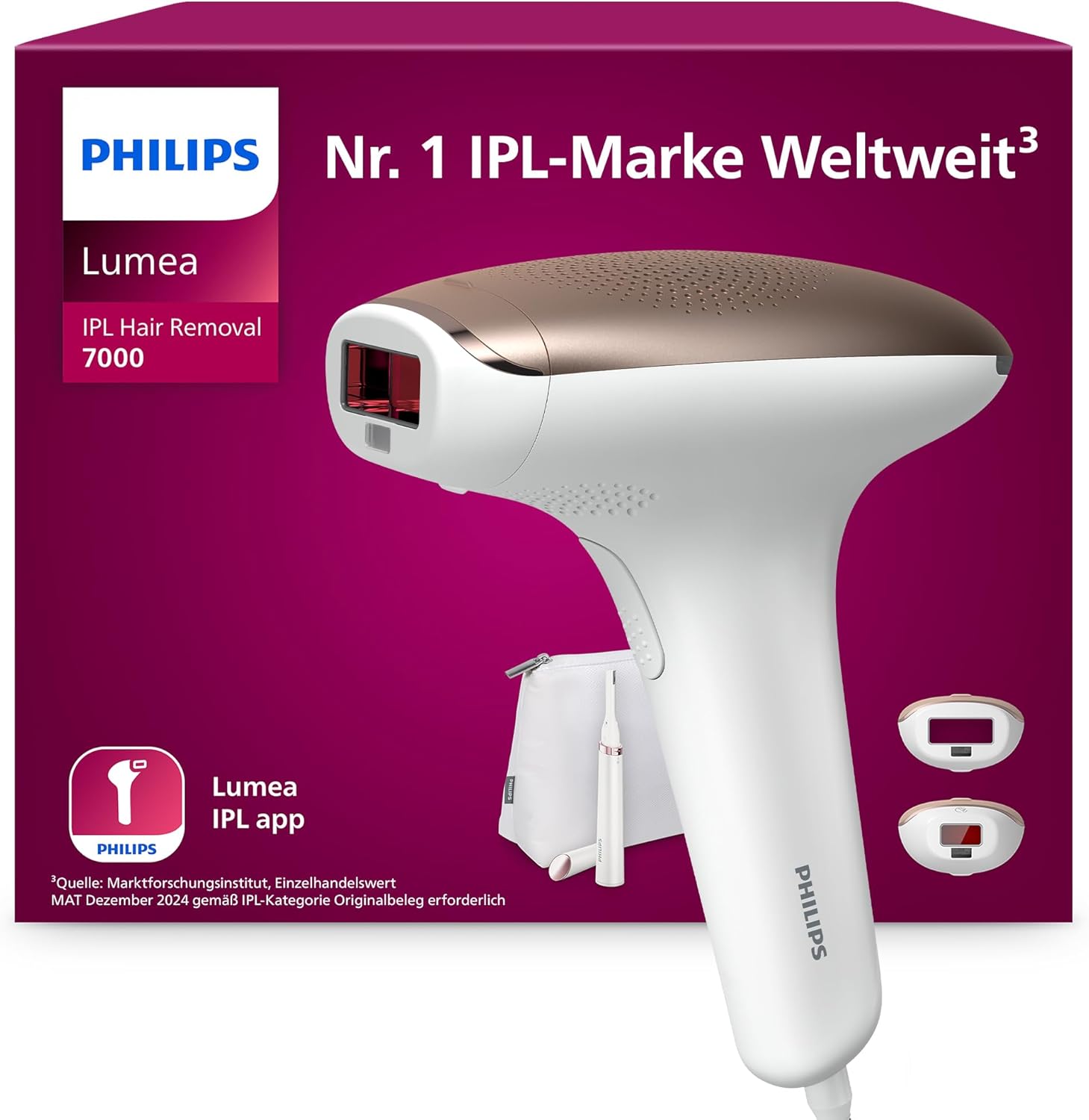 Philips BRI921/00 Lumea Advanced Epilierer mit 2 Aufsätzen für Gesicht + Satin Stift für Gesicht