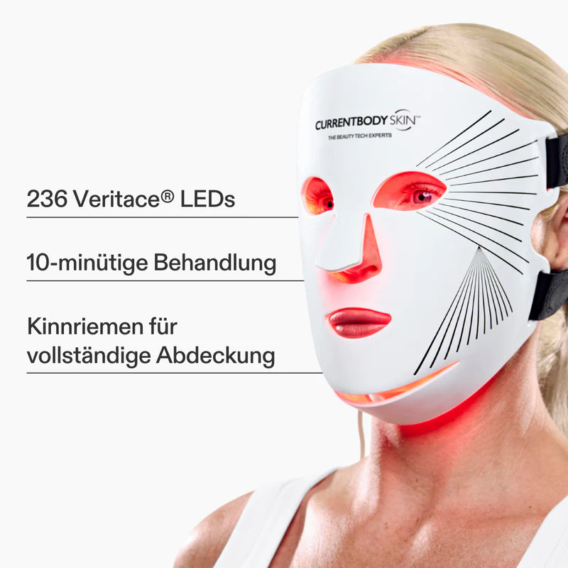 CurrentBody Skin LED Rotlicht Therapie Gesichtsmaske: 2. Gen.